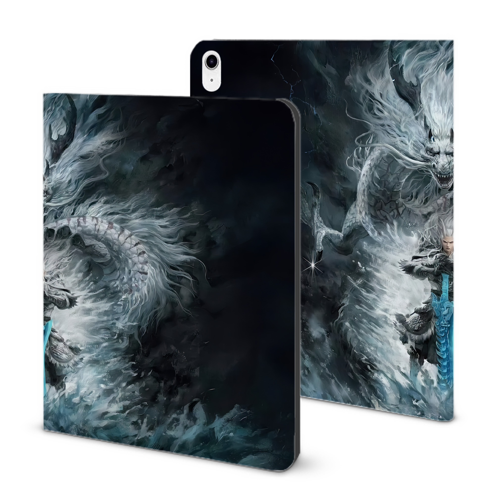 （画像用） Ne Zha 2 ナタ 魔童の大暴れ IPad ケース ブック型 PUレザー TPU 耐衝撃 軽量 薄型 ペン収納なし 全面保護 IPad 各モデル対応